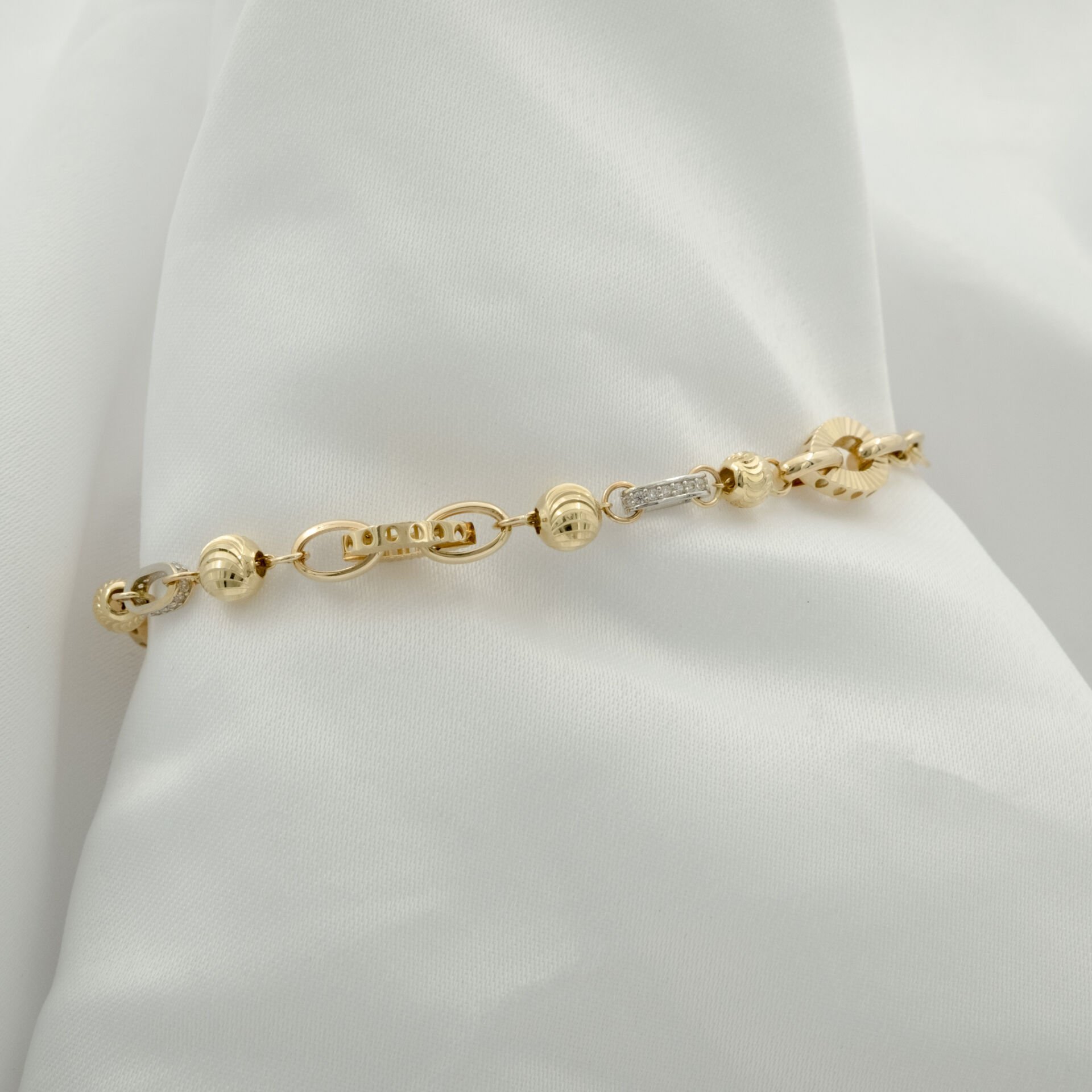 14 Ayar Ataç Sıralı Altın Bileklik