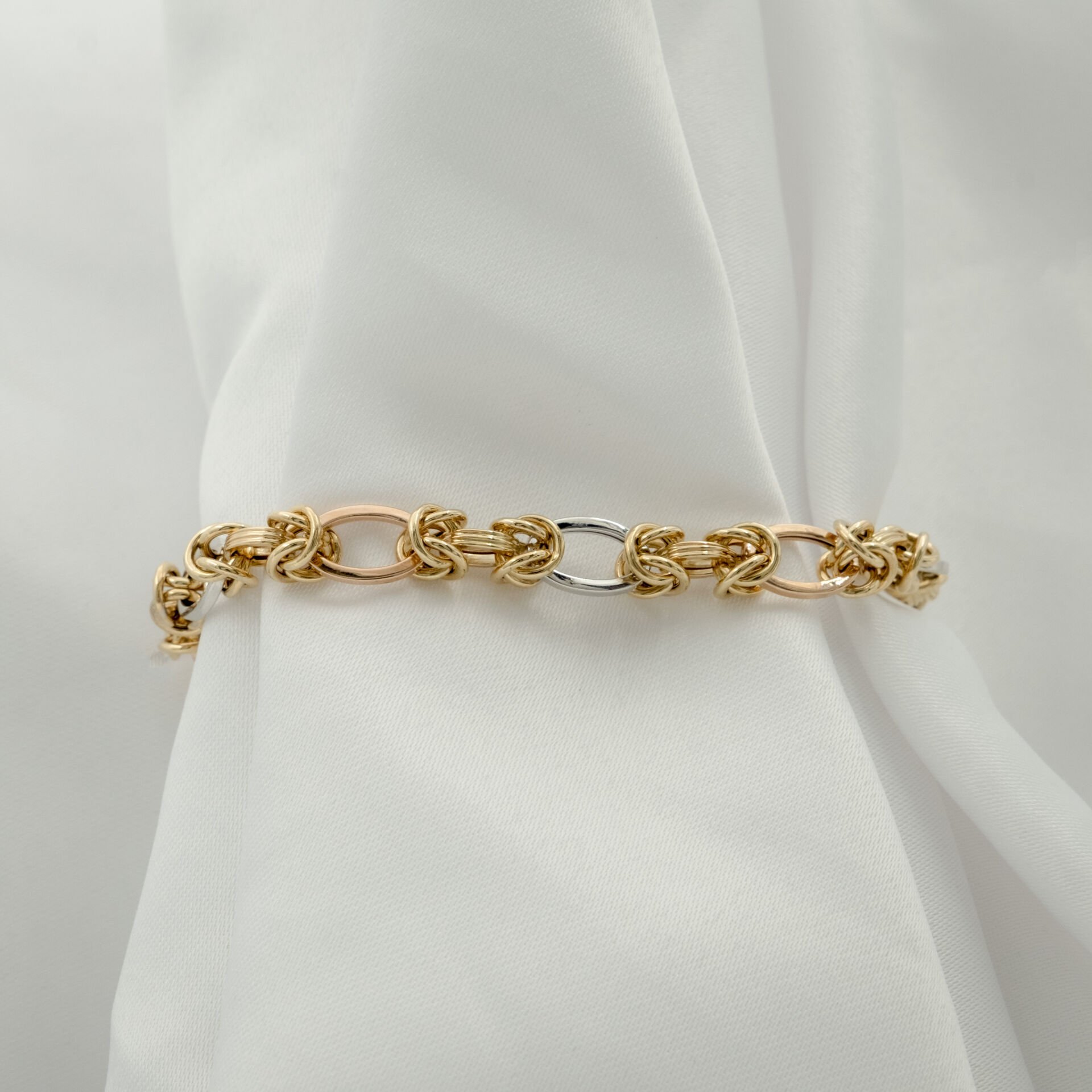 14 Ayar Renkli Sıralı Ataç Altın Bileklik