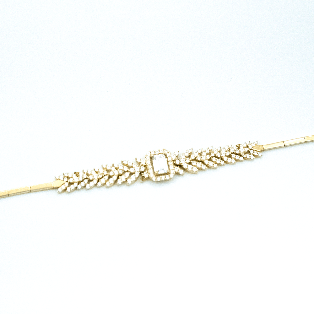 14 Ayar Işıltılı Harmoni Altın Bileklik