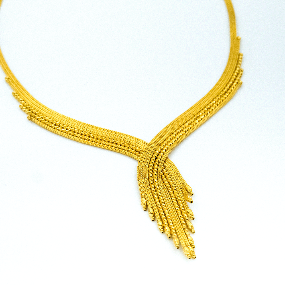 14 Ayar Kum Saati Zarafeti Altın Gerdanlık